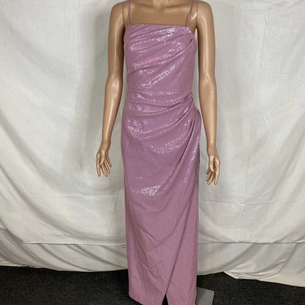 Halston Women’s Mona Shimmer Ruched Midi Dress